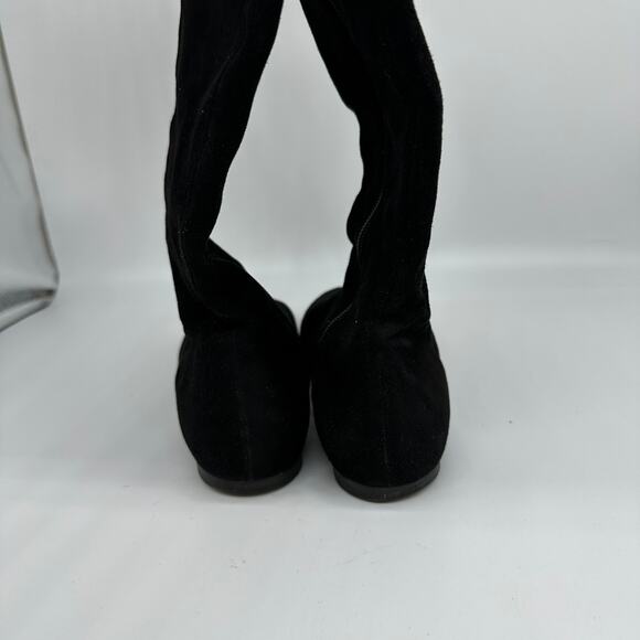 Valentino Garavani Womens Black Suede Over The Knee Flat Riding Boots EU 36.5 - Picture 4 of 15